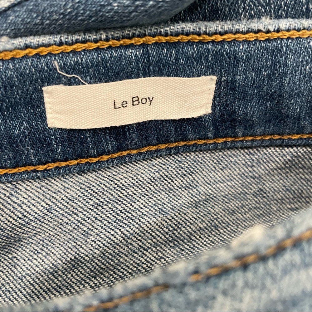 Frame ‘le boy’ straight jeans with zippers Perfect cropped jeans - Picture 7 of 9